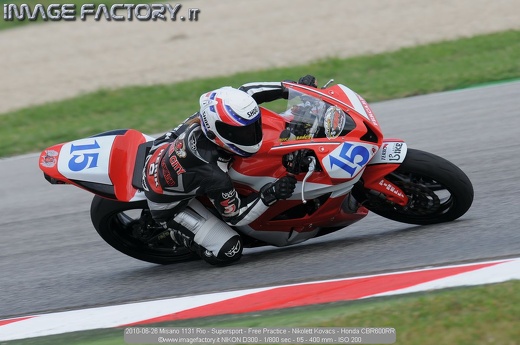 2010-06-26 Misano 1131 Rio - Supersport - Free Practice - Nikolett Kovacs - Honda CBR600RR